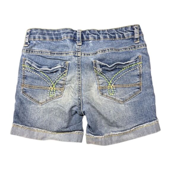 Bongo | Girls Button Fly Denim Blue Jean Shorts Size 10 - Picture 2 of 10